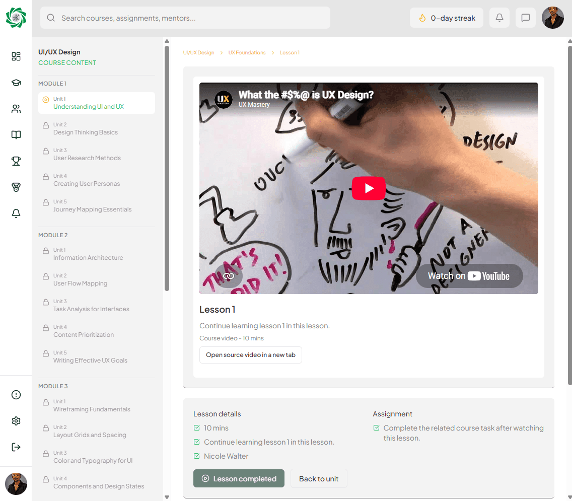 TalentFlow LMS interface